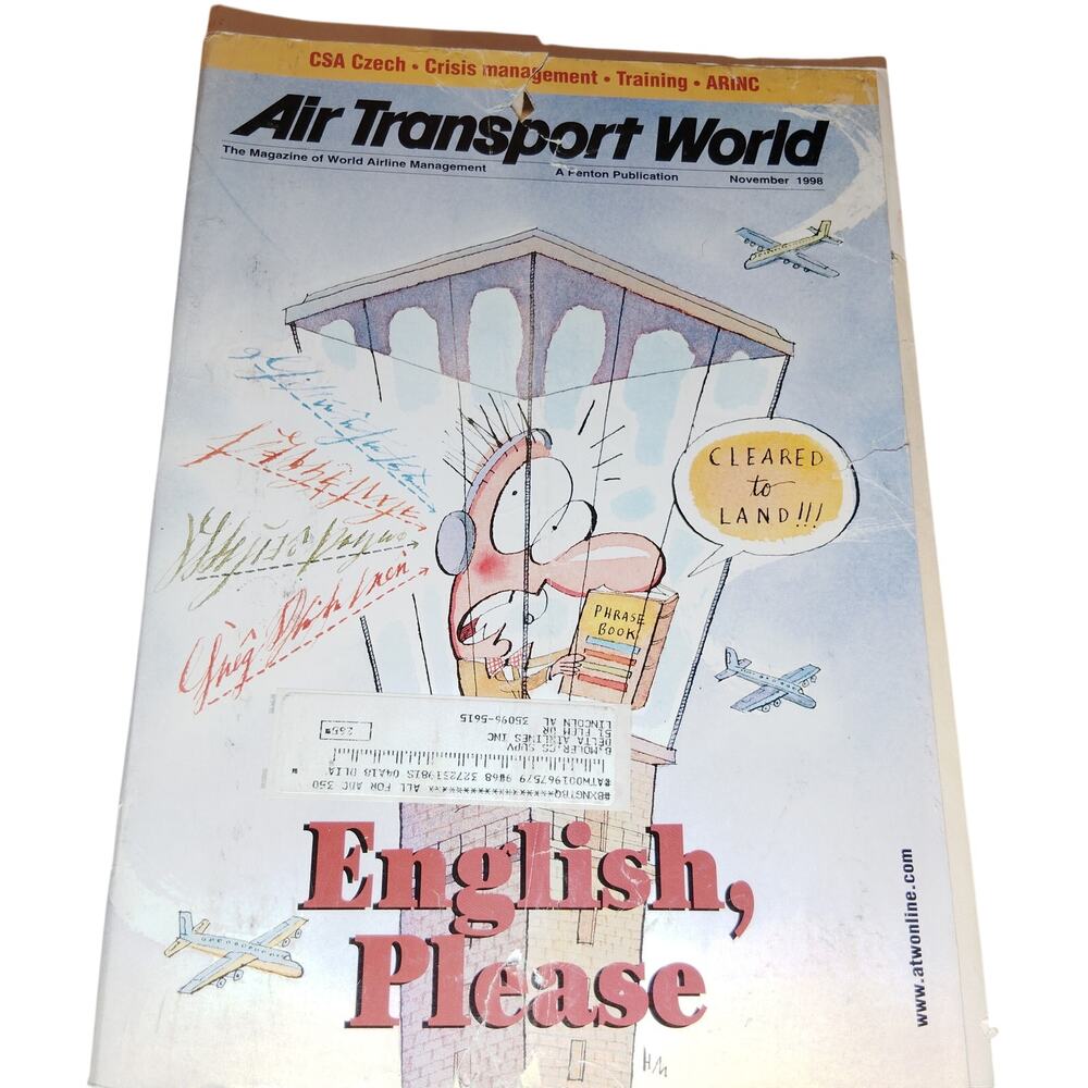 Vintage Air Transport World Magazine - November 1998 Aviation Management
